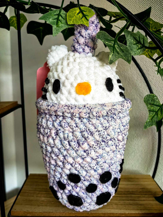 Peluche Bubble Tea Kawaii – Version Hello Kitty 🐱
