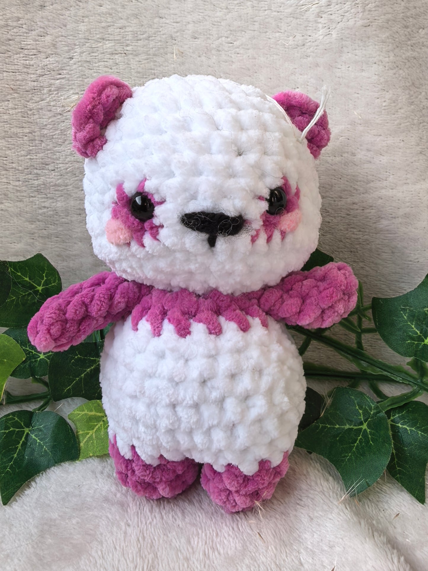 Panda kawaii 🐼🧶 noir ou rose