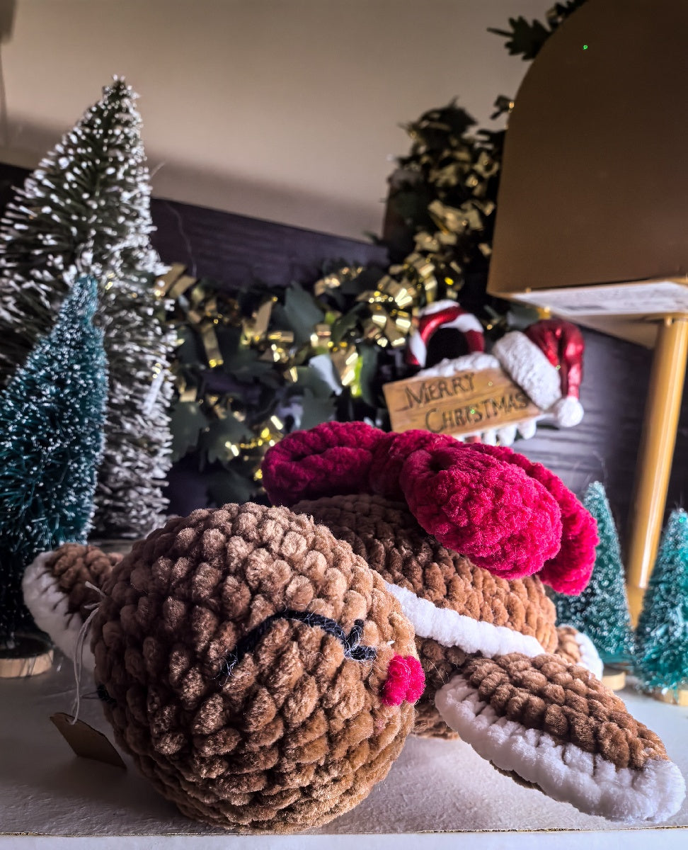 ✨ “Noëlia”, la Tortue de Noël – Fait main au crochet ✨