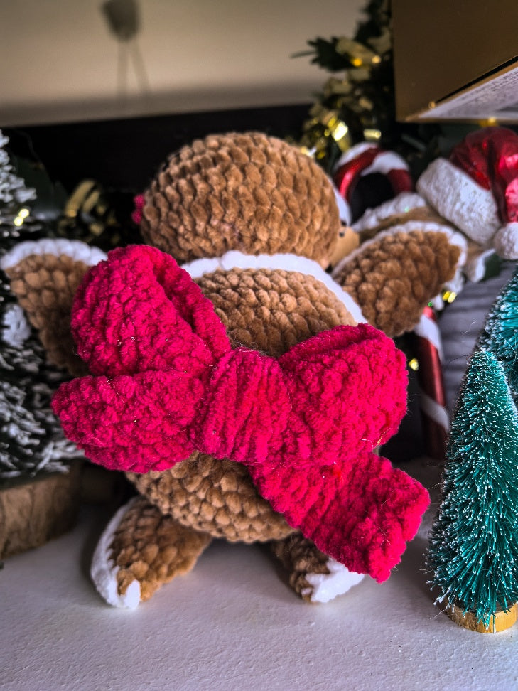 ✨ “Noëlia”, la Tortue de Noël – Fait main au crochet ✨