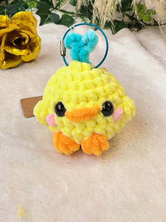 Poussin Kawaii Trop Mignon 🐥💛 Porte-Clés Peluche Fait Main